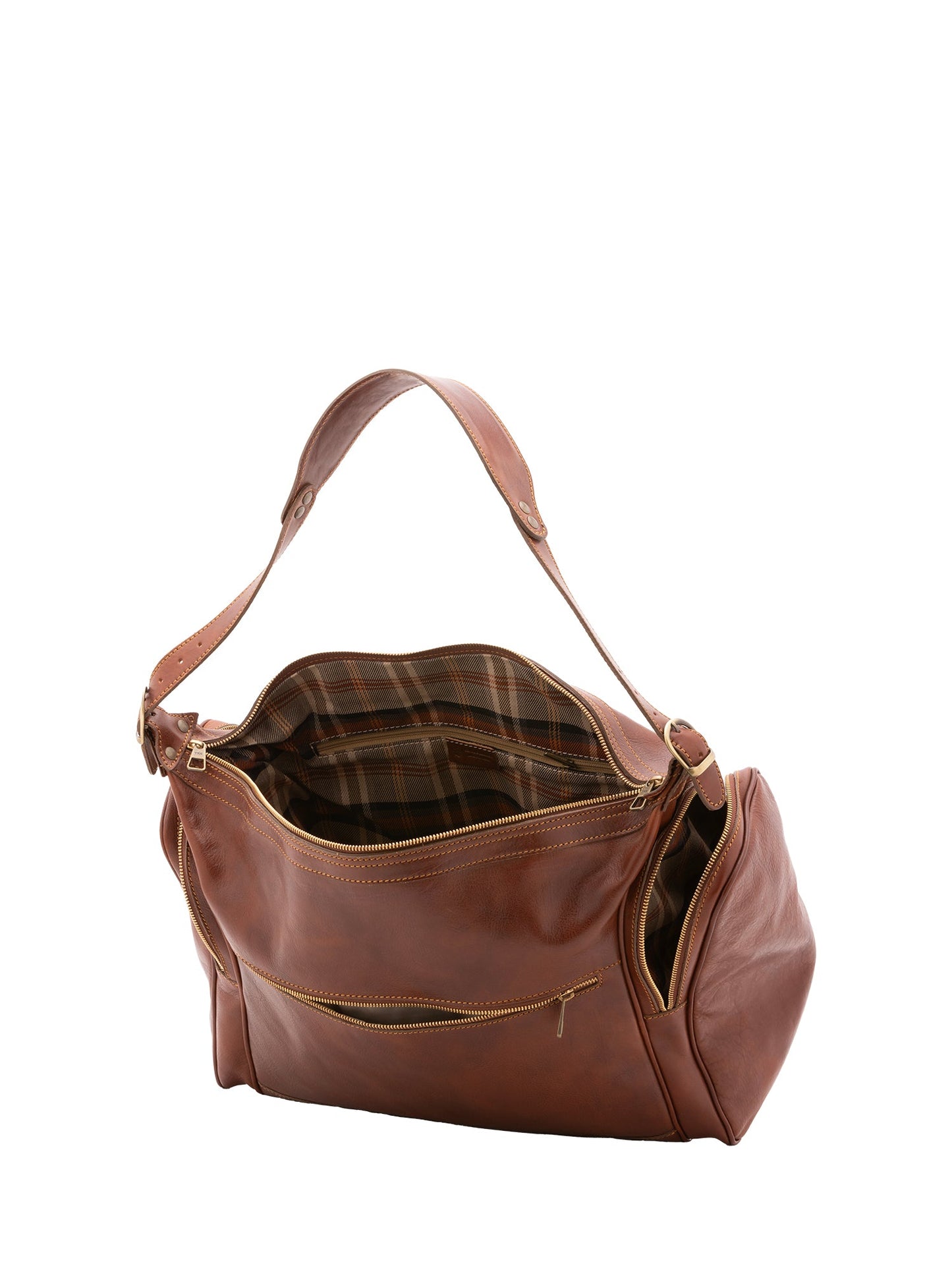 Borsa da viaggio unisex In Vera pelle Made in Italy 45x35x23 cm-4