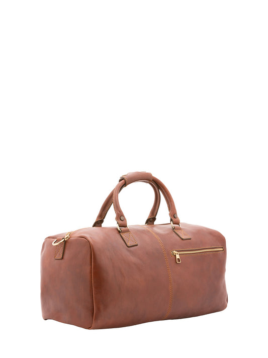 Borsa da viaggio unisex In Vera pelle Made in Italy 48x23x24 cm-1