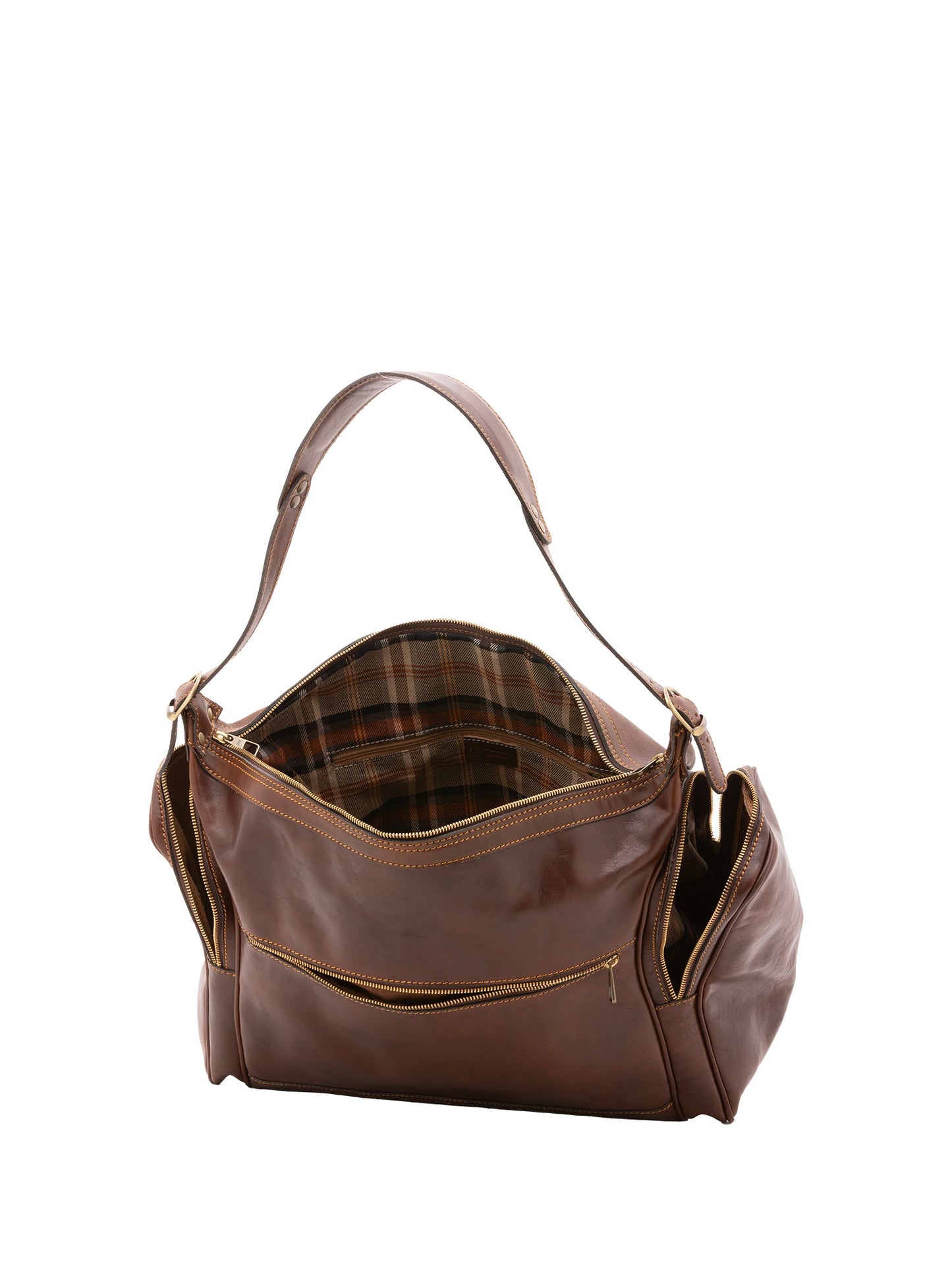 Borsa da viaggio unisex In Vera pelle Made in Italy 45x35x23 cm-4