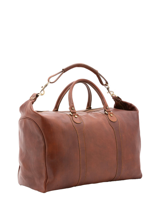 Borsa da viaggio unisex In Vera pelle Made in Italy 52x44x20 cm-1