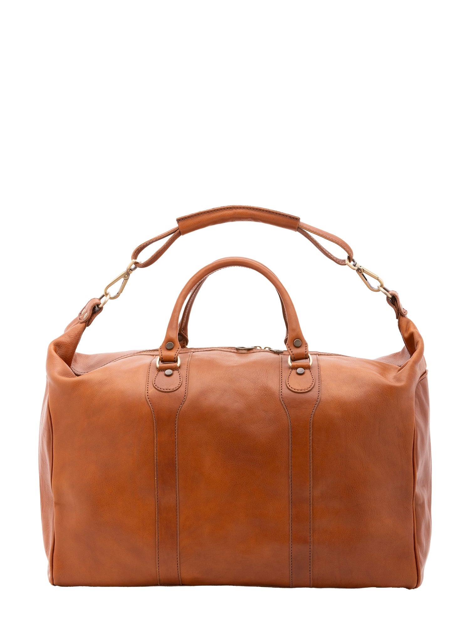 Borsa da viaggio unisex In Vera pelle Made in Italy 52x44x20 cm-3