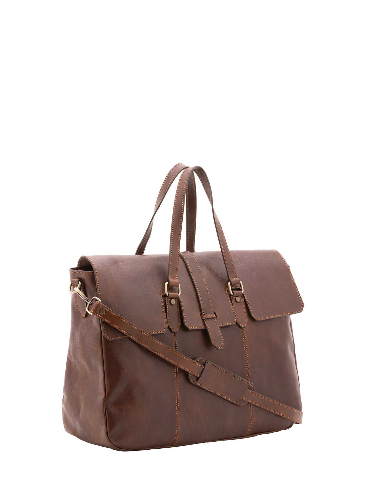 Borsa da viaggio unisex In Vera pelle Made in Italy 40x61x18 cm-2