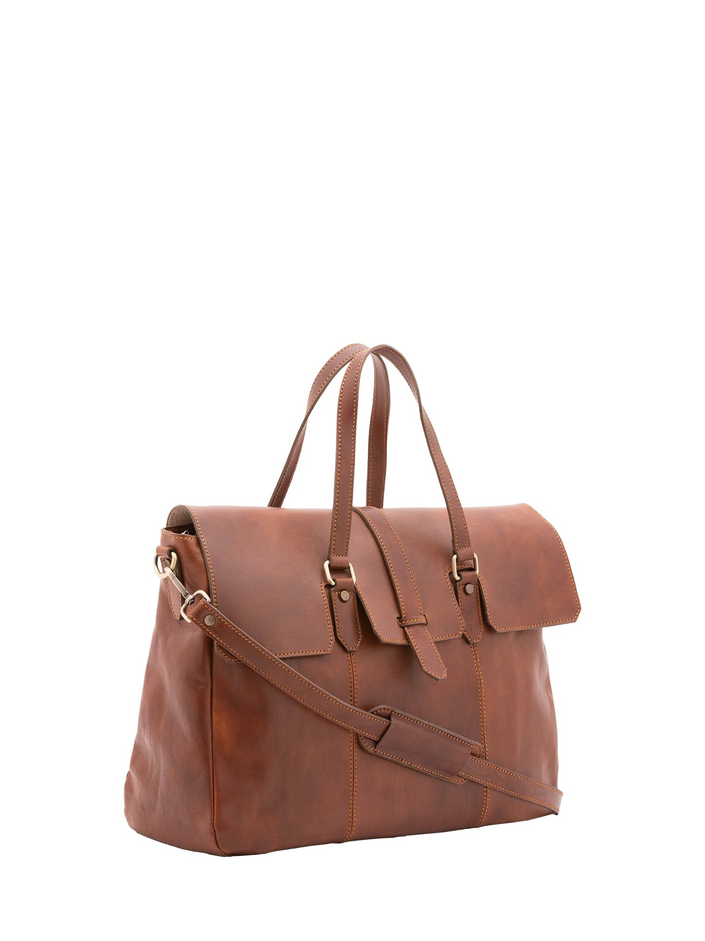 Borsa da viaggio unisex In Vera pelle Made in Italy 40x61x18 cm-2