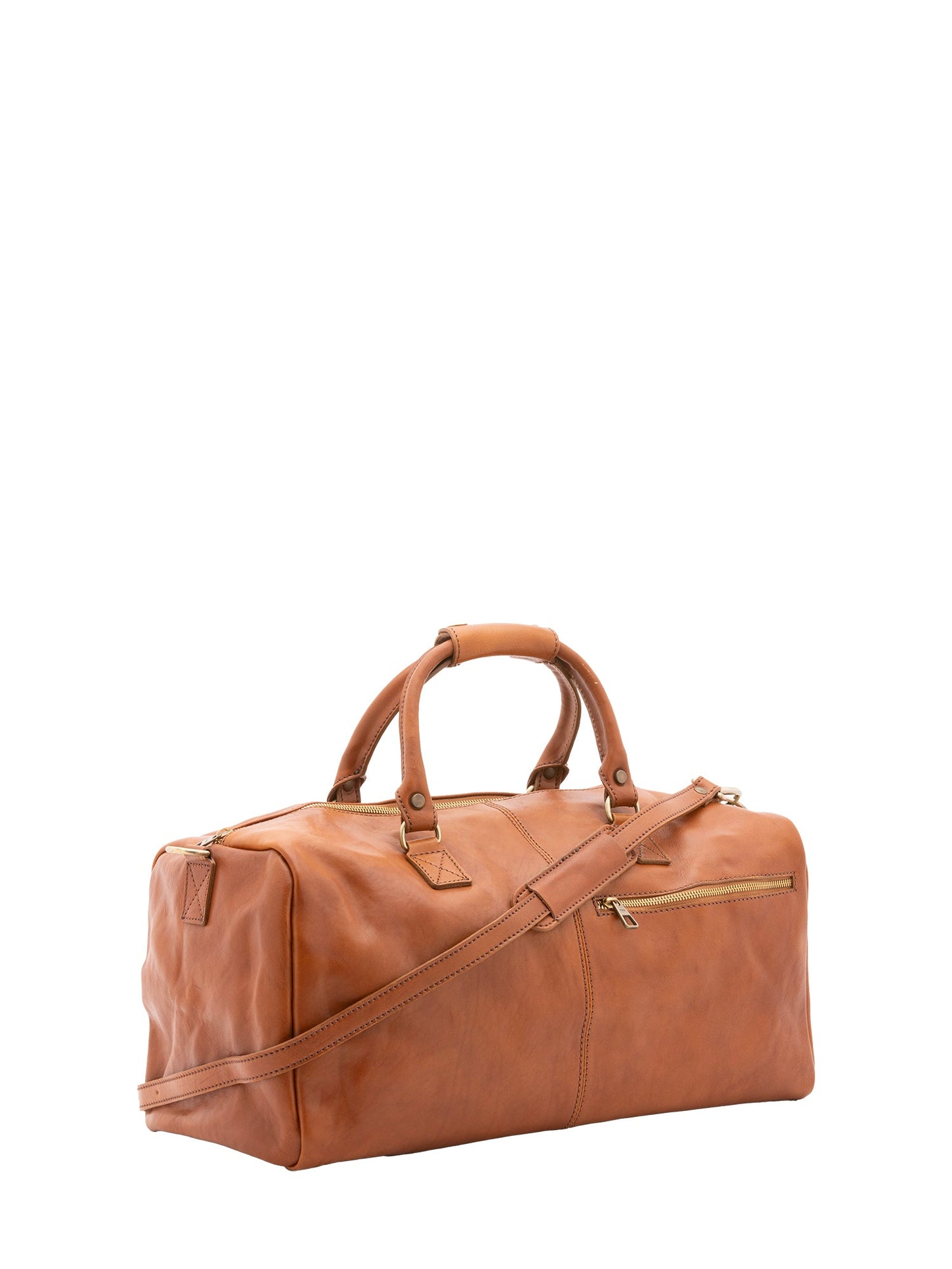 Borsa da viaggio unisex In Vera pelle Made in Italy 48x23x24 cm-2