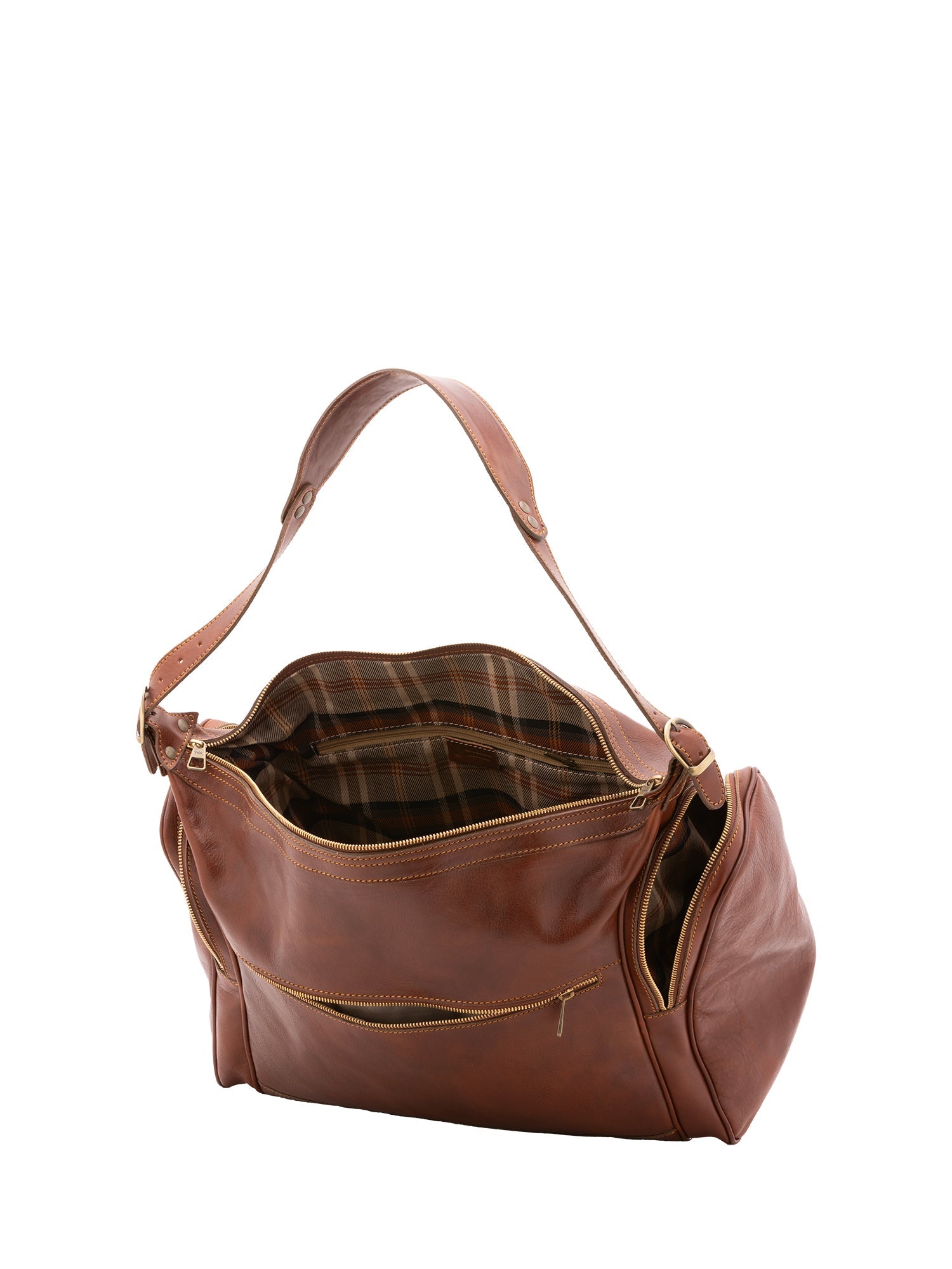 Borsa da viaggio unisex In Vera pelle Made in Italy 45x35x23 cm-4