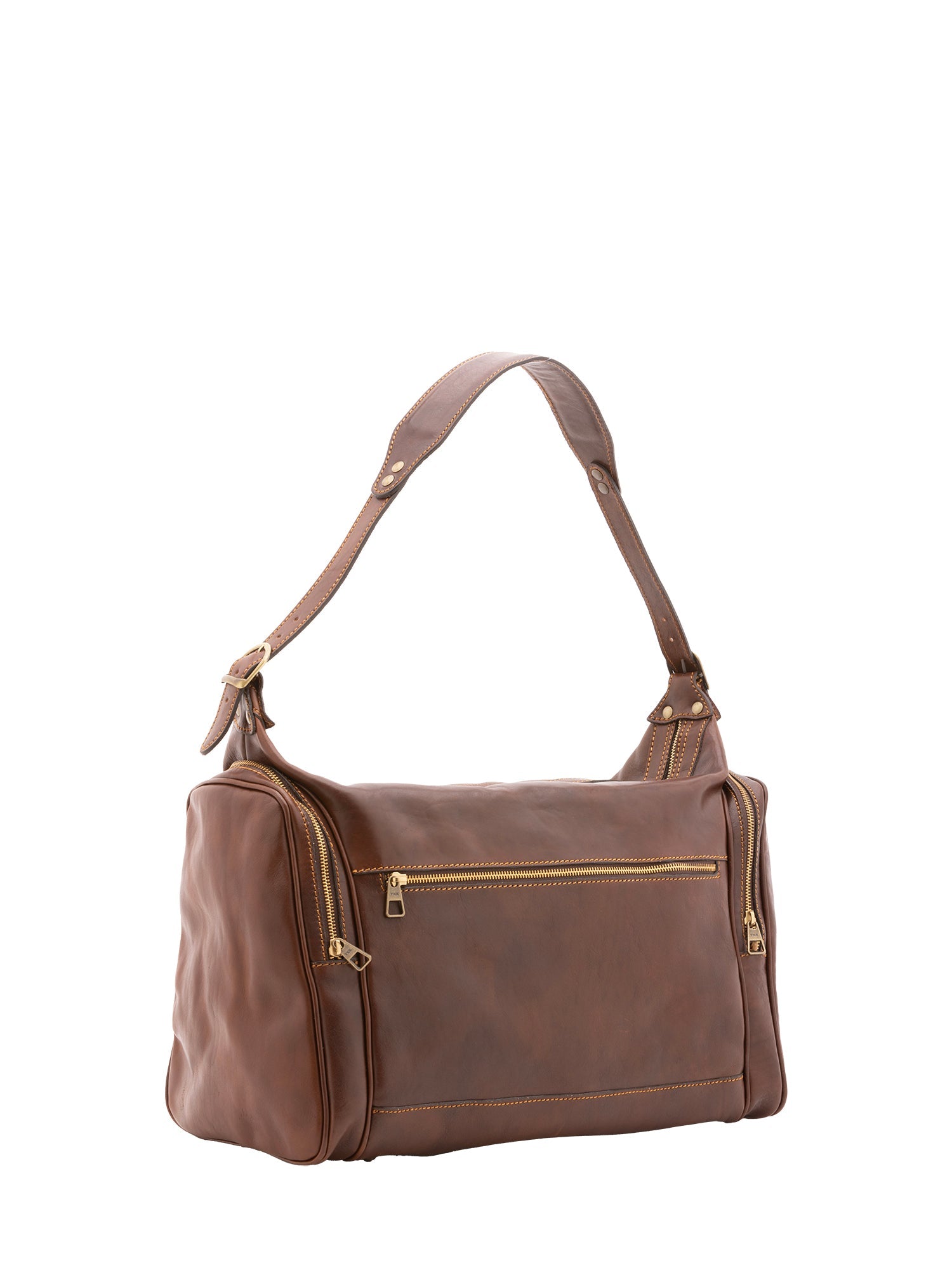 Borsa da viaggio unisex In Vera pelle Made in Italy 45x35x23 cm-1