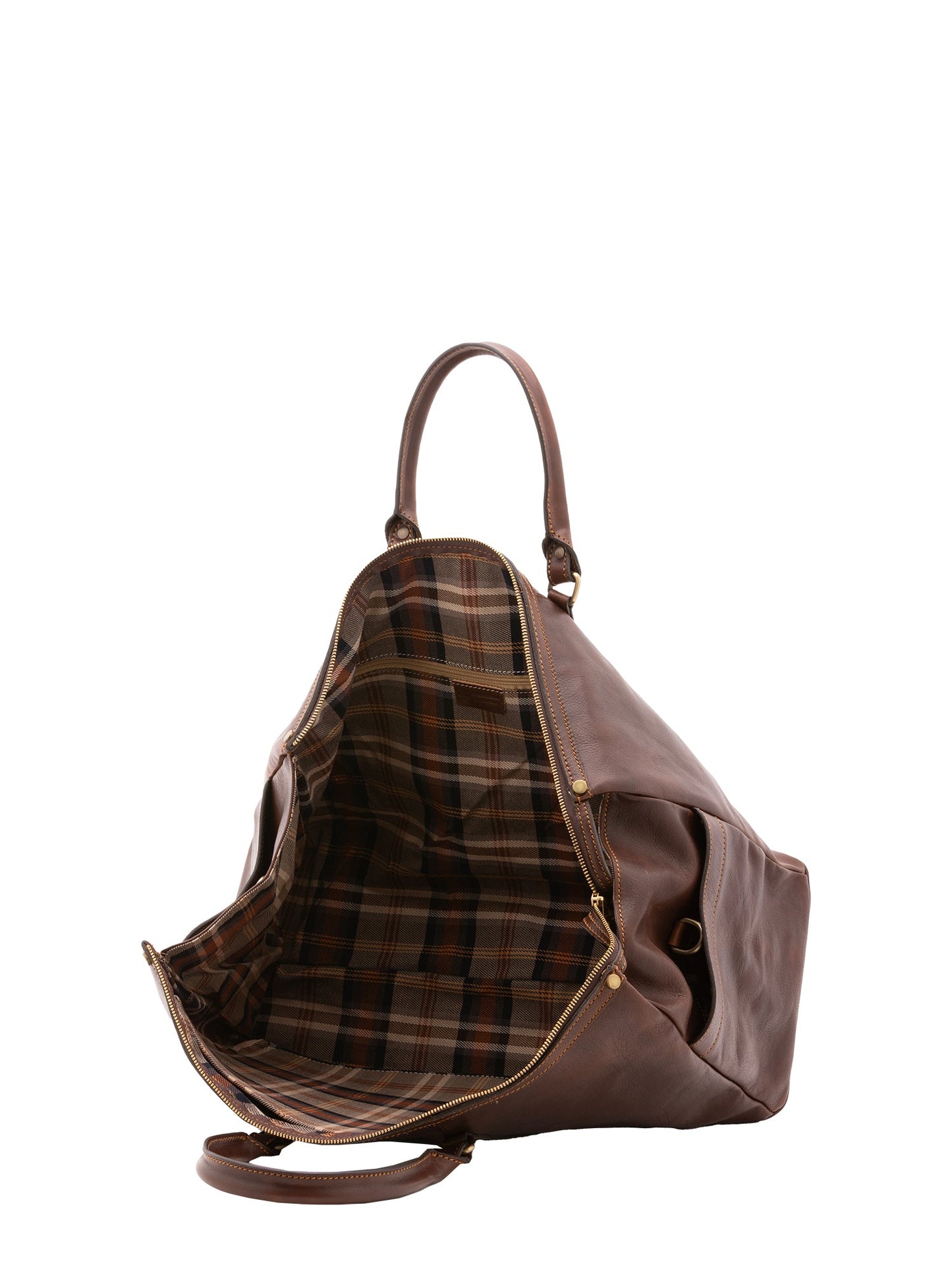 Borsa da viaggio unisex In Vera pelle Made in Italy 50x35x20 cm-4