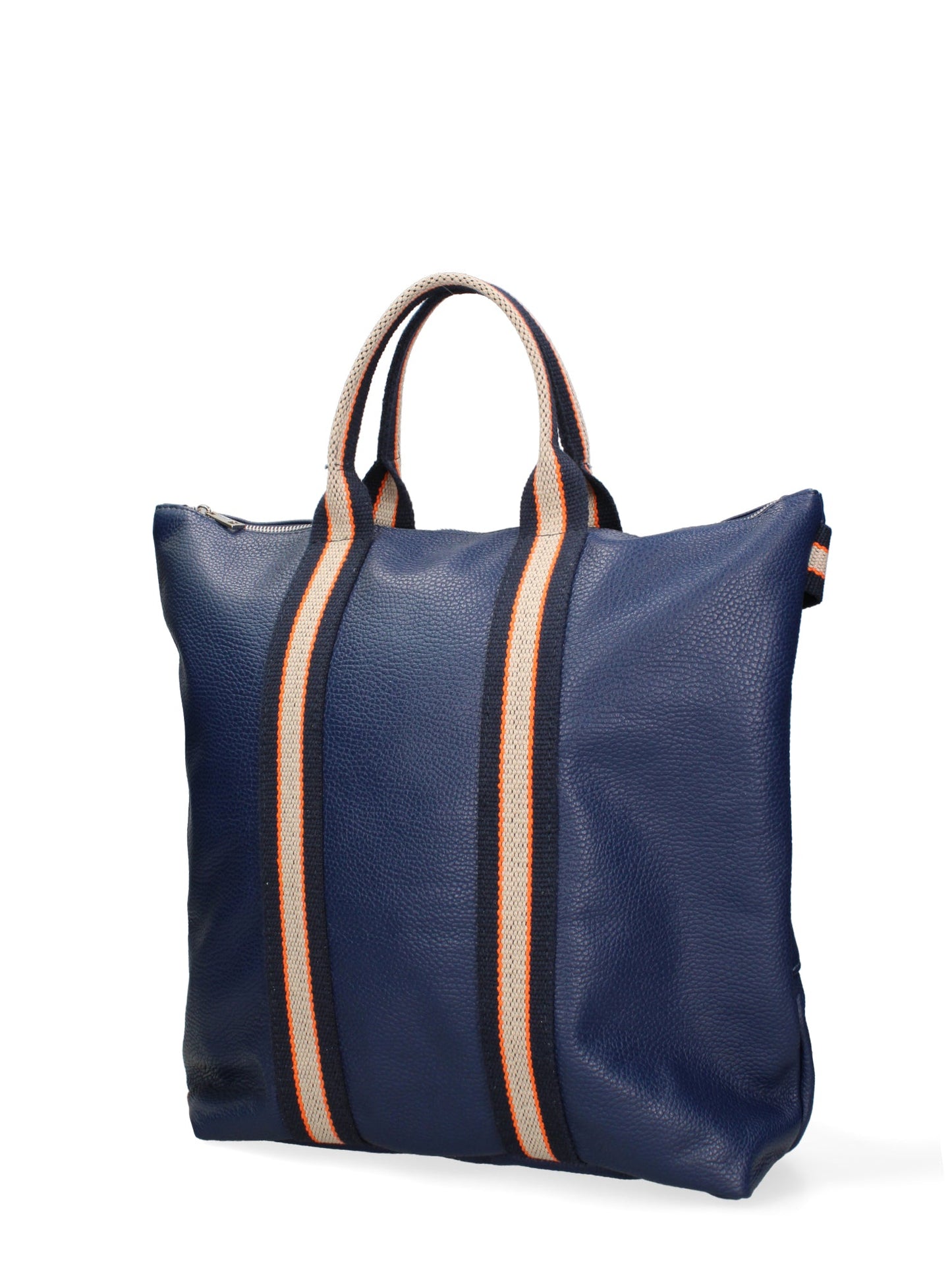 Borsa a mano convertibile in zaino da donna In Vera pelle Made in Italy 43x38x12 cm-1
