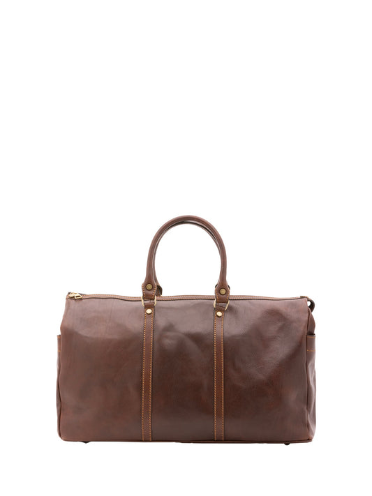 Borsa da viaggio unisex In Vera pelle Made in Italy 50x35x20 cm-0