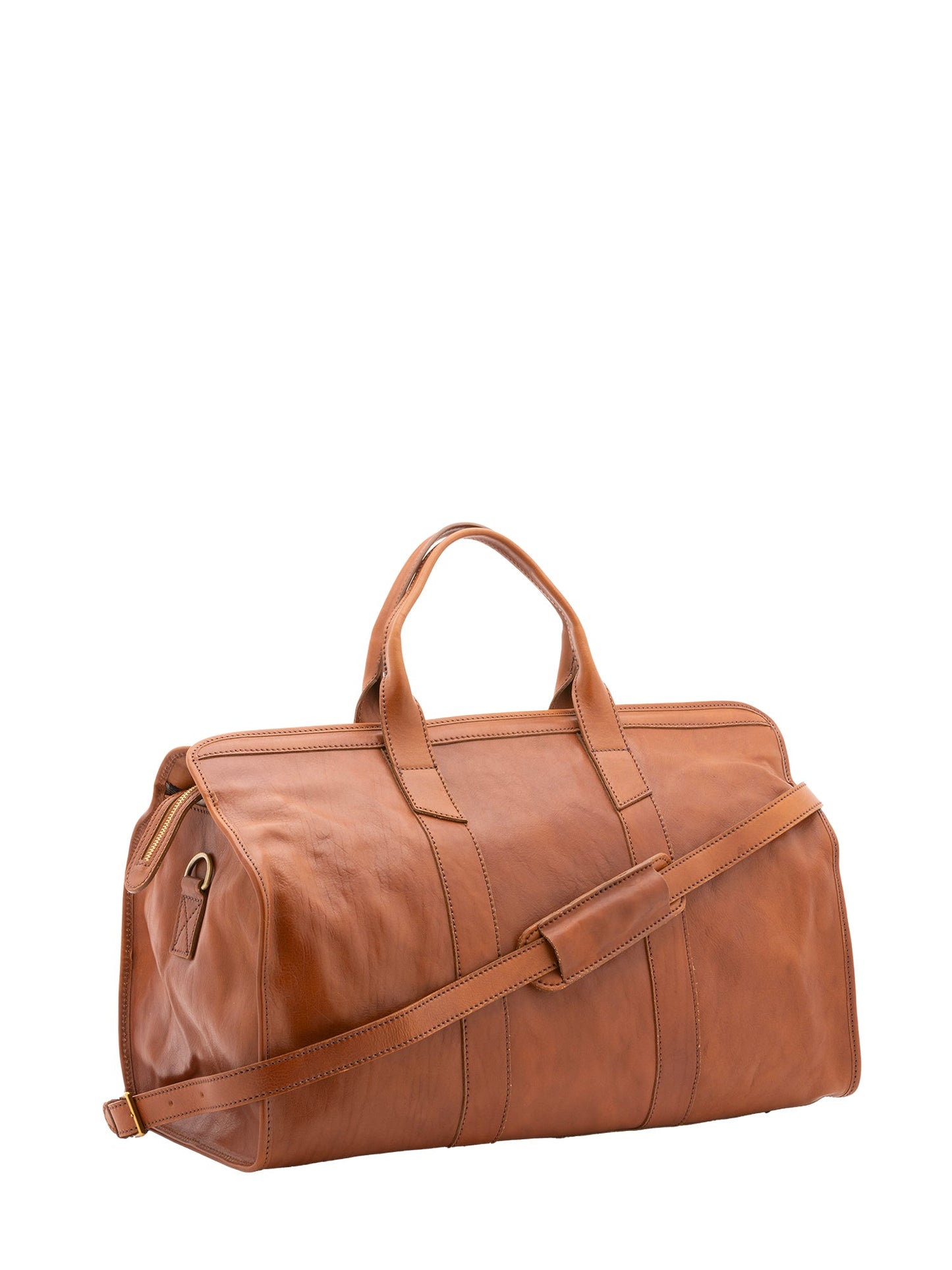 Borsa da viaggio unisex In Vera pelle Made in Italy 53x28x26 cm-2