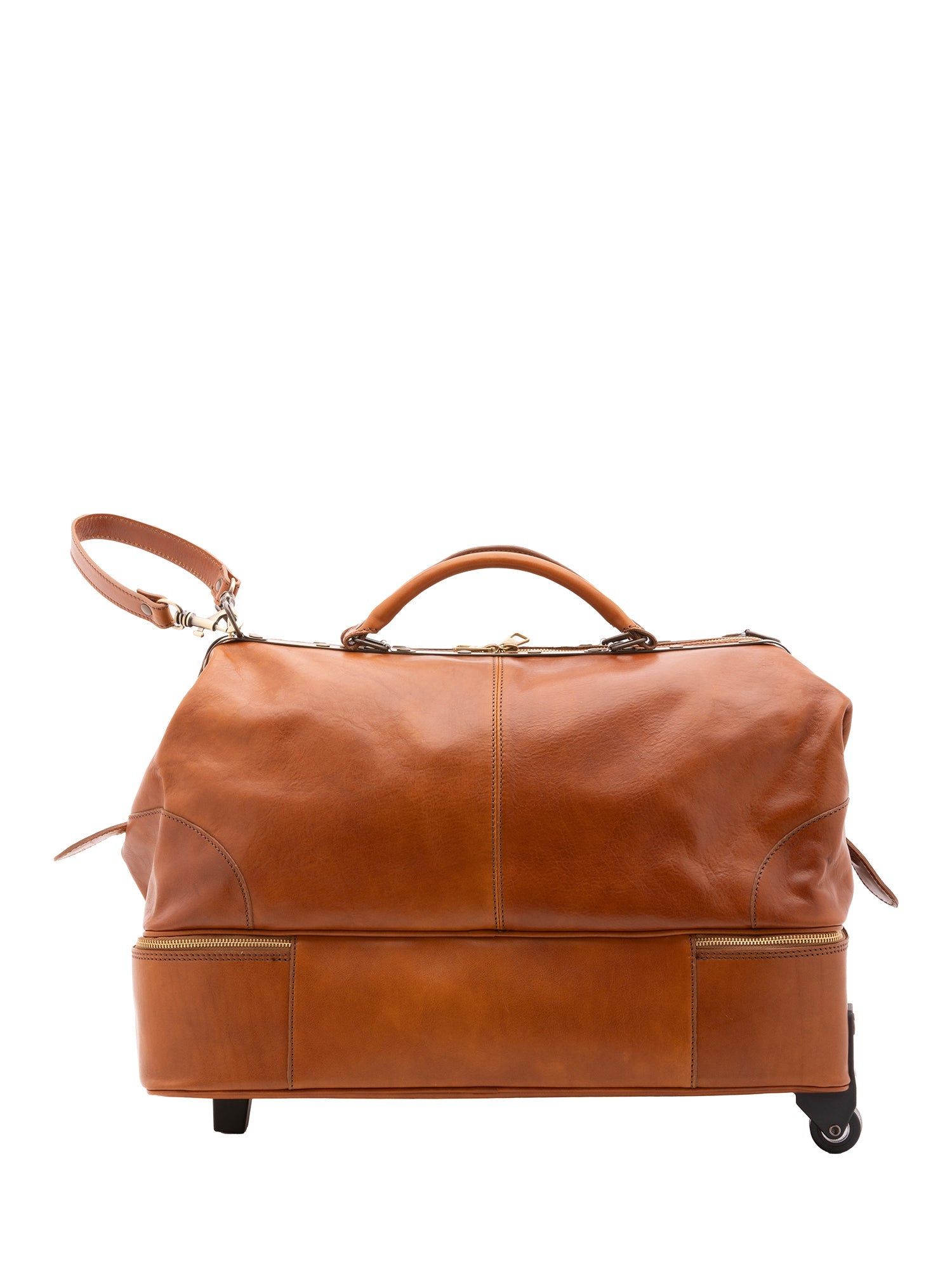 Borsa da viaggio unisex In Vera pelle Made in Italy 54x40x29 cm-4