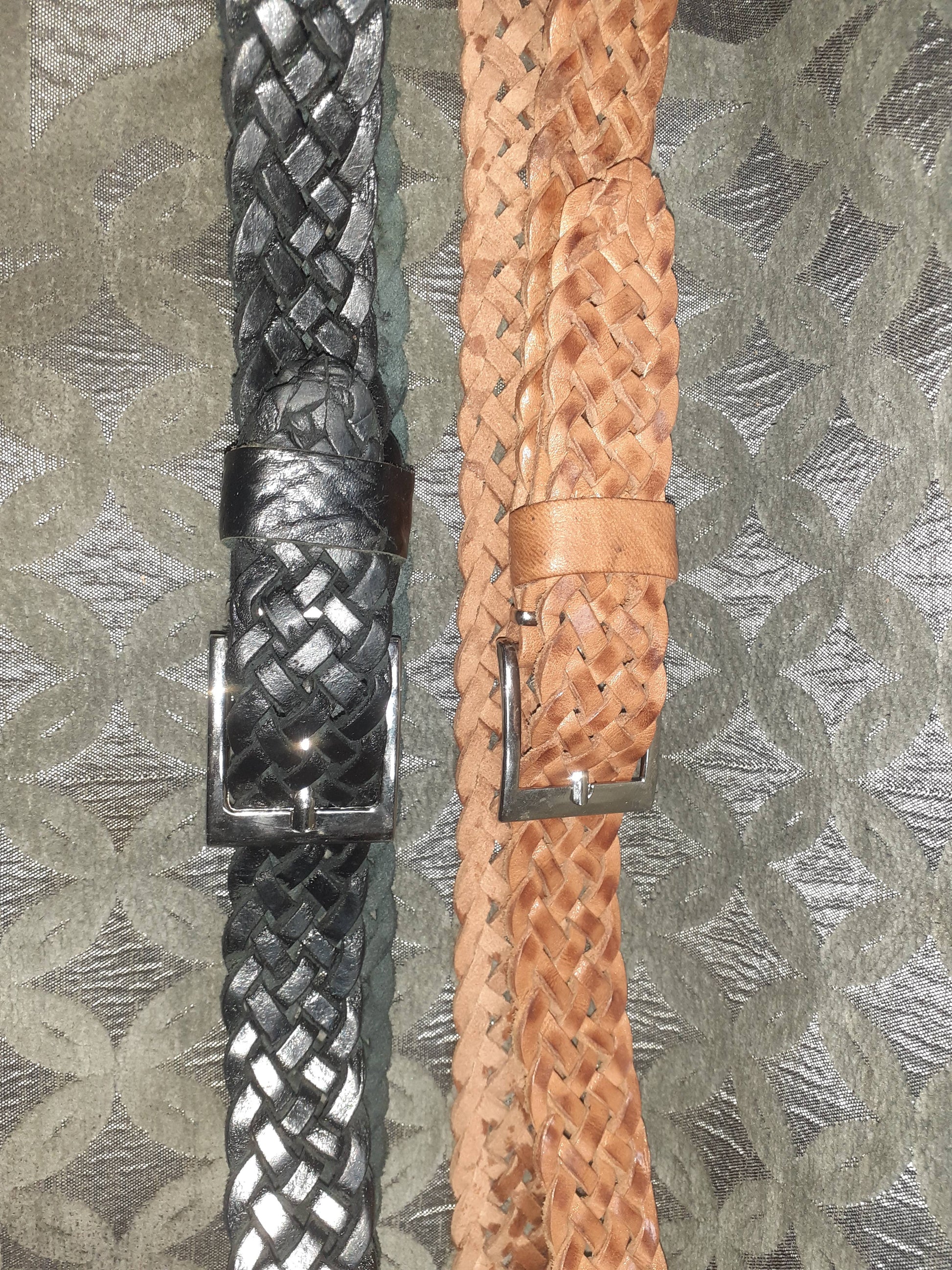 Cinturón de trenza fino-0