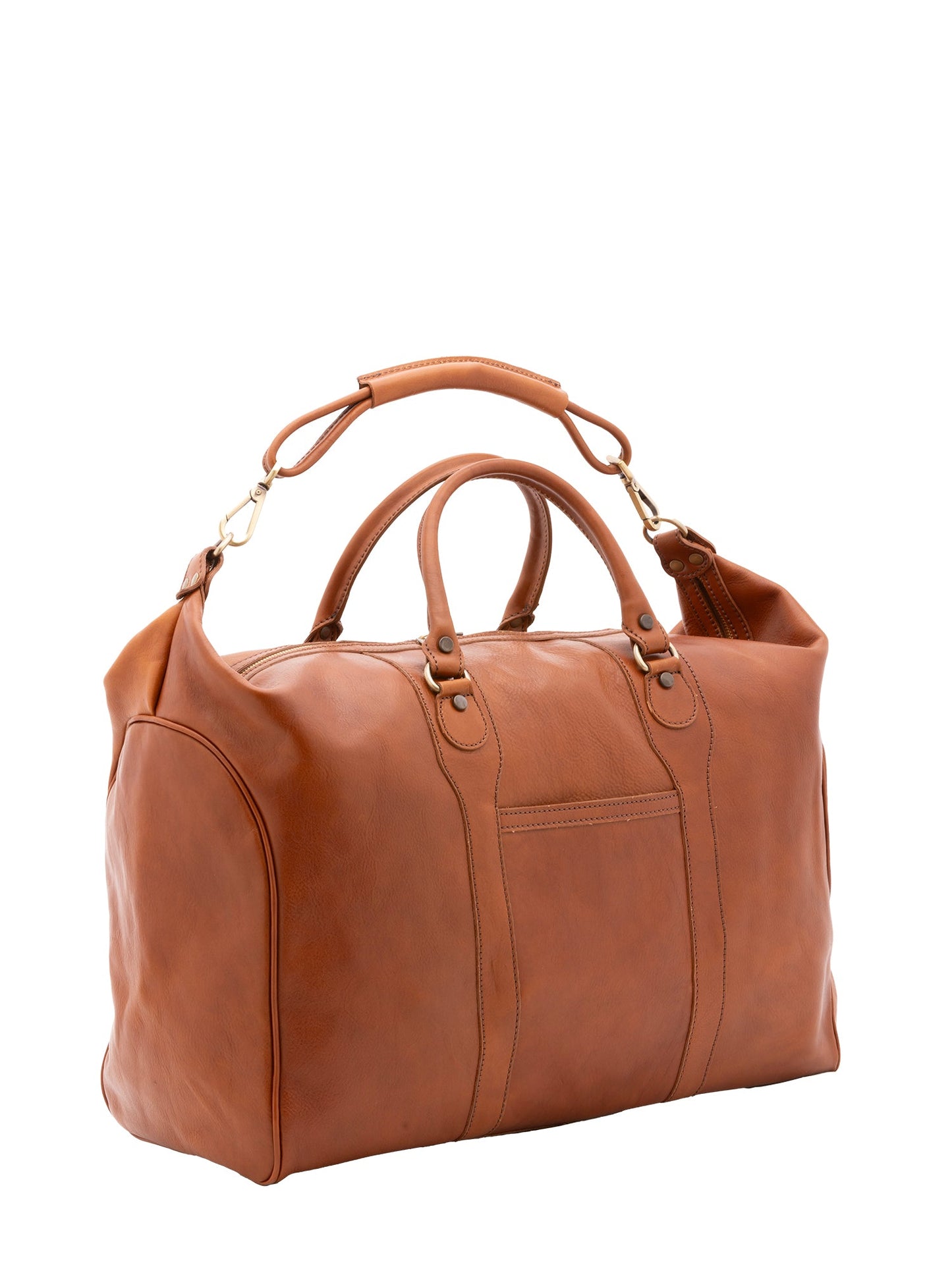 Borsa da viaggio unisex In Vera pelle Made in Italy 52x44x20 cm-1