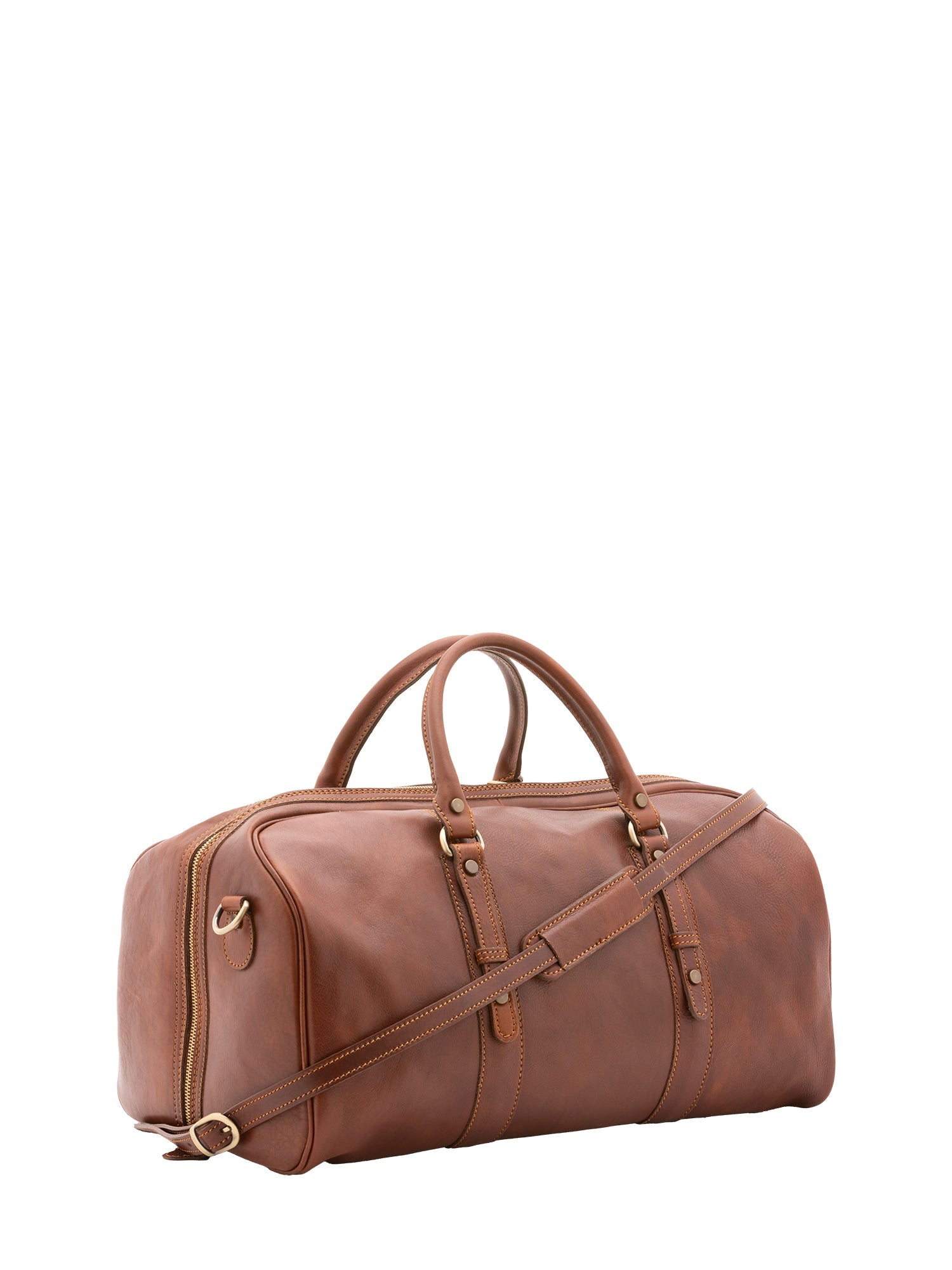 Borsa da viaggio unisex In Vera pelle Made in Italy 50x37x28 cm-2