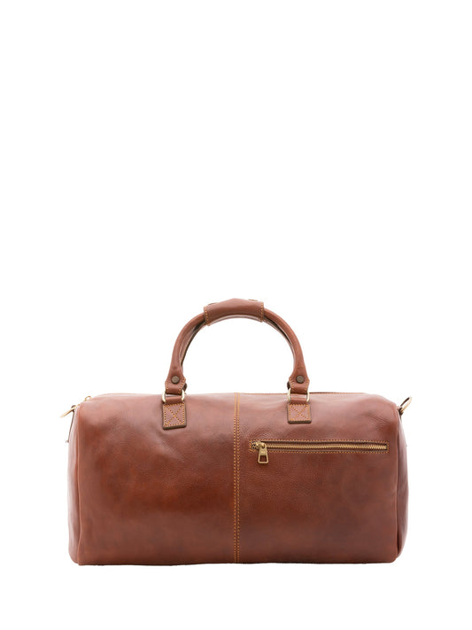 Borsa da viaggio unisex In Vera pelle Made in Italy 48x23x24 cm-0