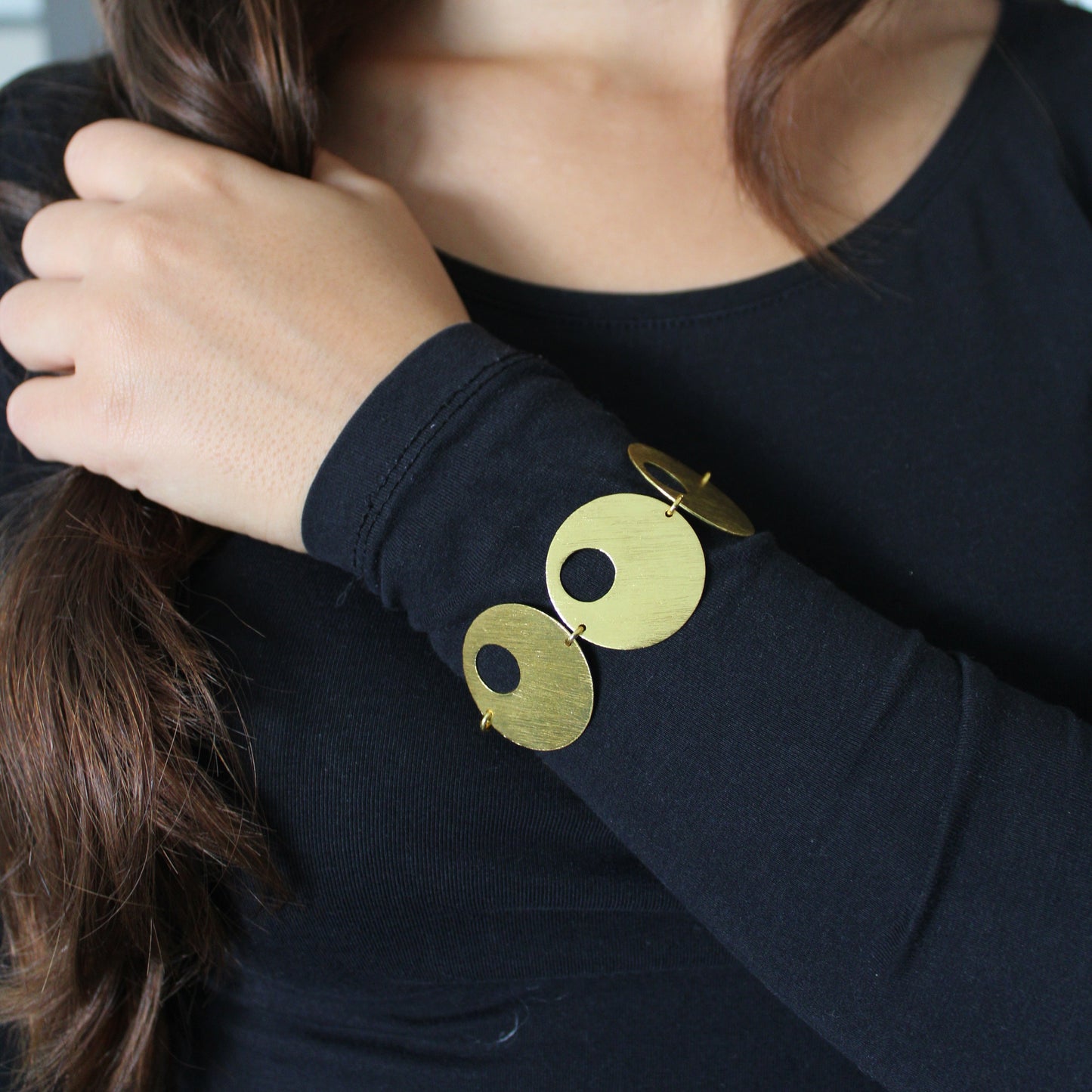 Gold plated PSICODELIC bracelet - Design with character-2