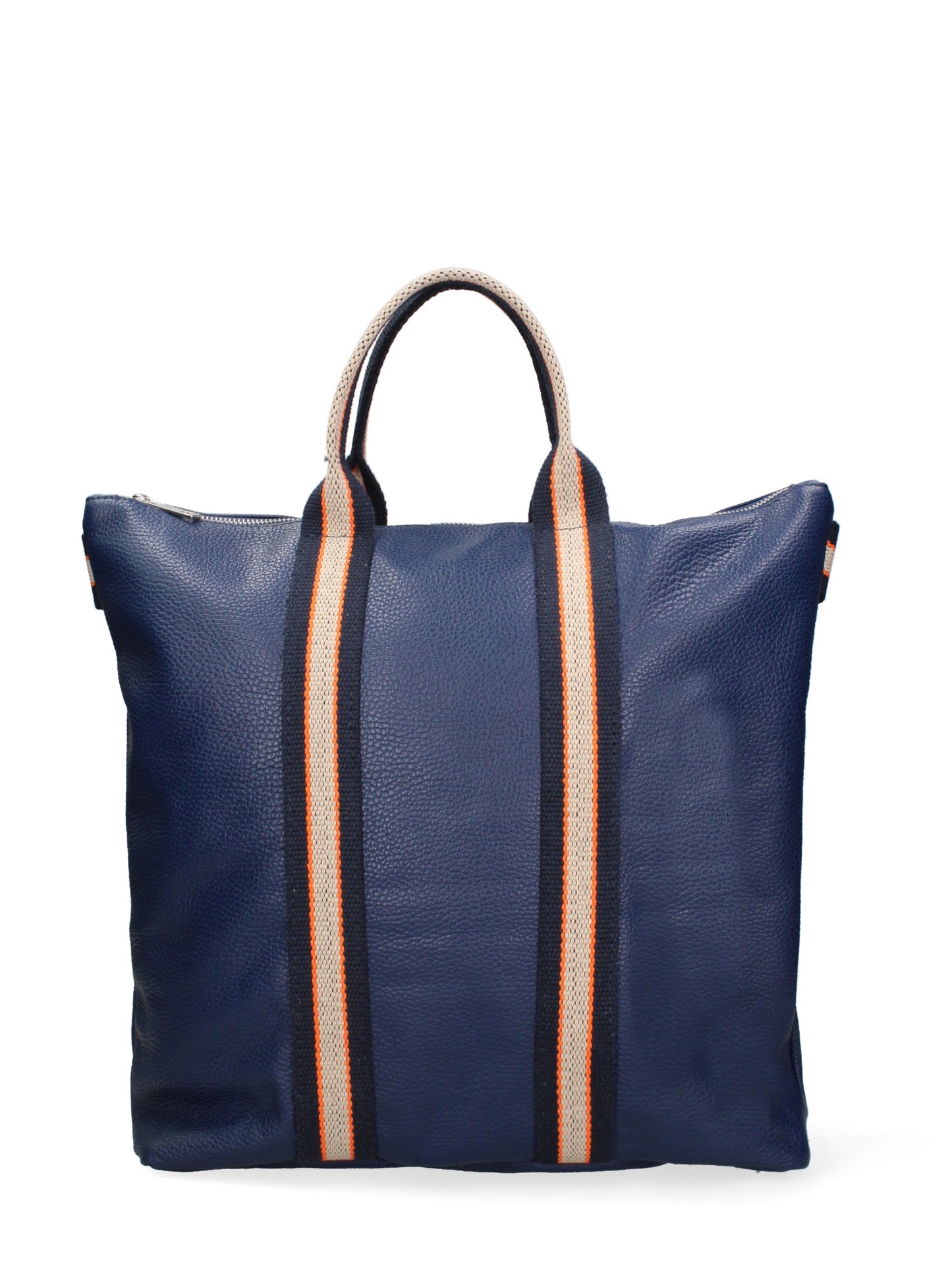 Borsa a mano convertibile in zaino da donna In Vera pelle Made in Italy 43x38x12 cm-0