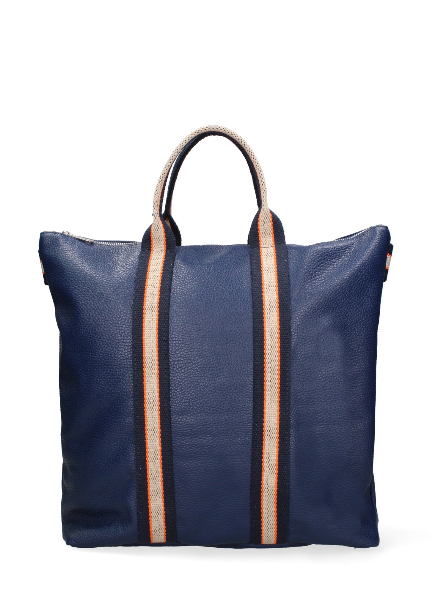 Borsa a mano convertibile in zaino da donna In Vera pelle Made in Italy 43x38x12 cm-0