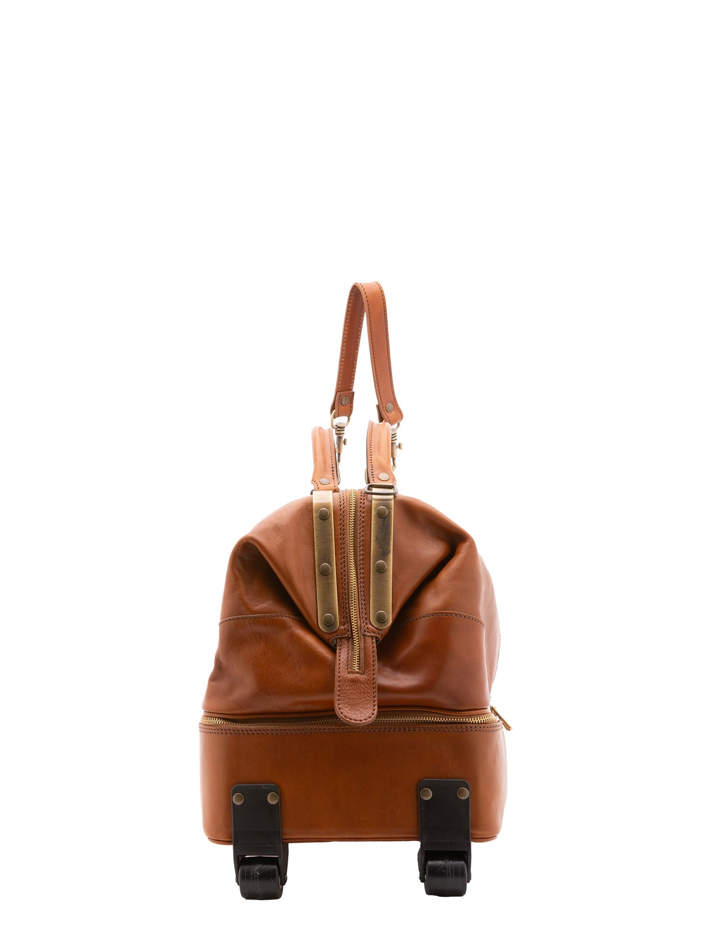 Borsa da viaggio unisex In Vera pelle Made in Italy 54x40x29 cm-3