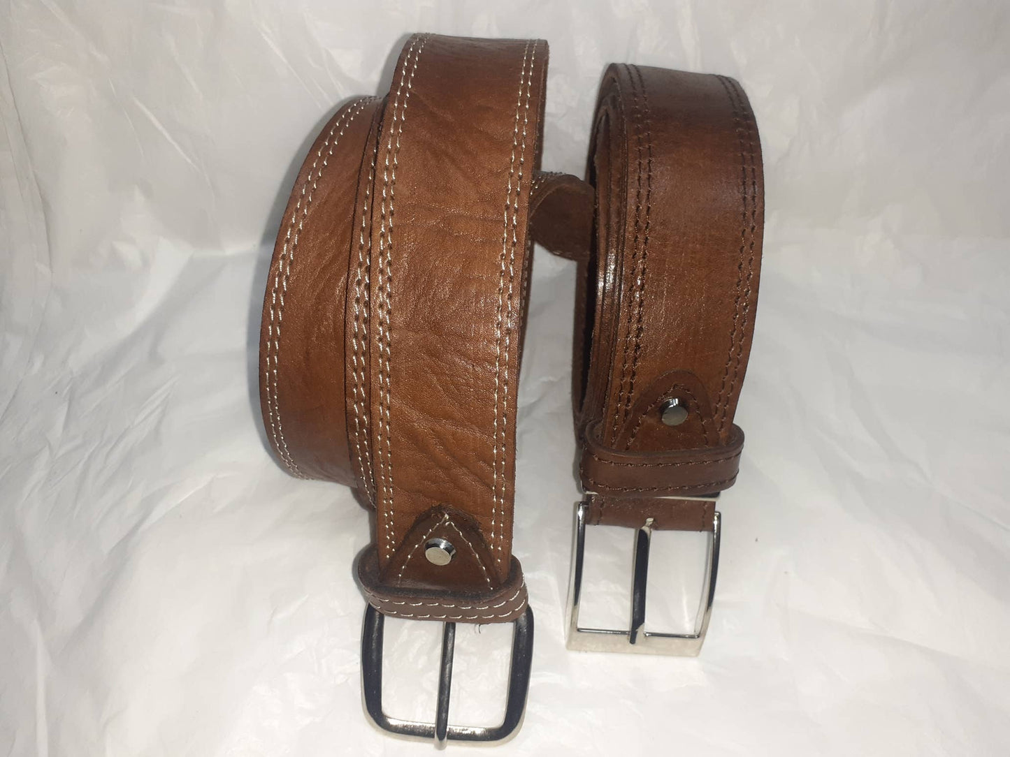 Cinturón hombre liso doble hilo-2