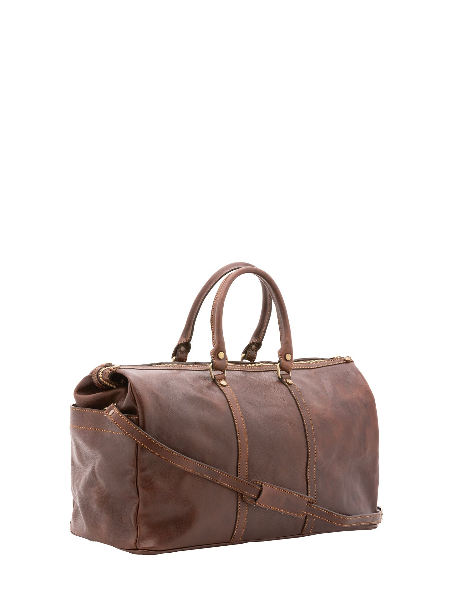 Borsa da viaggio unisex In Vera pelle Made in Italy 50x35x20 cm-1