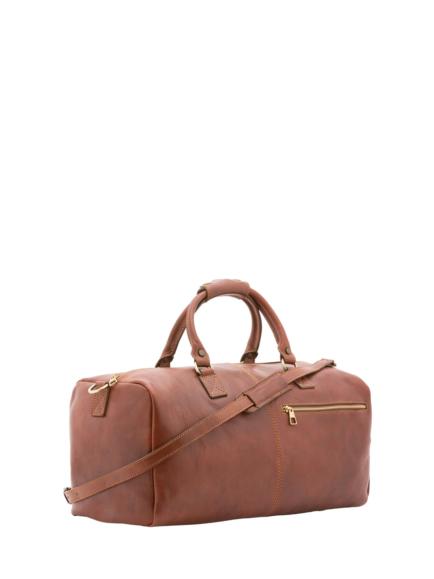 Borsa da viaggio unisex In Vera pelle Made in Italy 48x23x24 cm-2