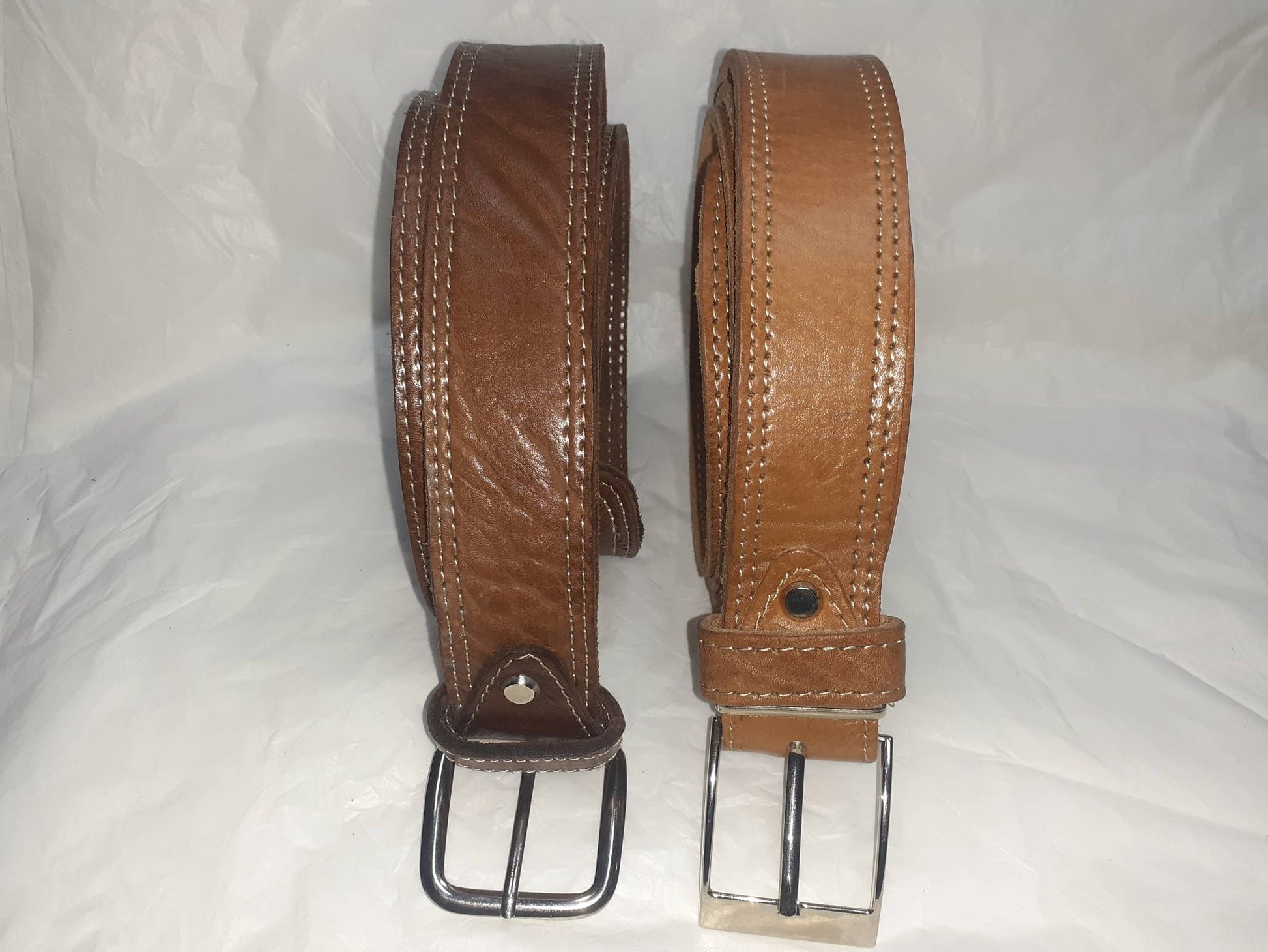 Cinturón hombre liso doble hilo-4