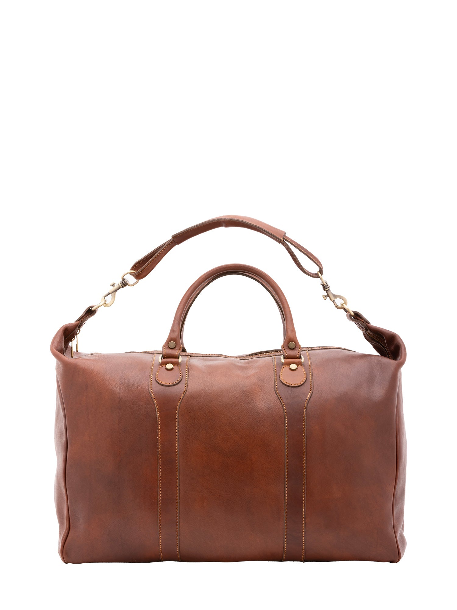 Borsa da viaggio unisex In Vera pelle Made in Italy 52x44x20 cm-0