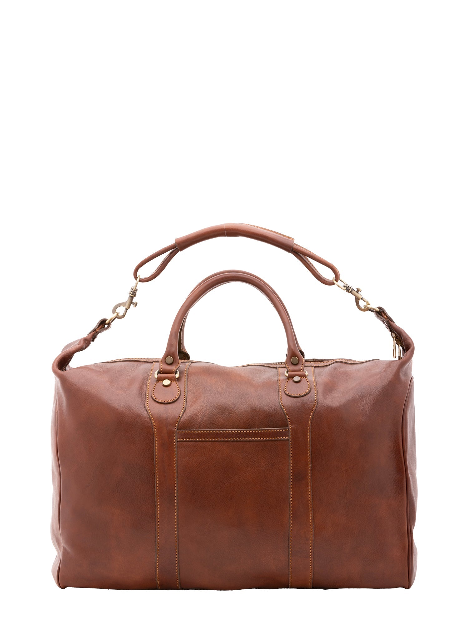 Borsa da viaggio unisex In Vera pelle Made in Italy 52x44x20 cm-3